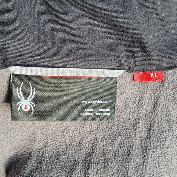 Spyder Major Cable Gray Fleece Lined Full Zip Stryke Sweater Jacket Size XL - Picture 13 of 16